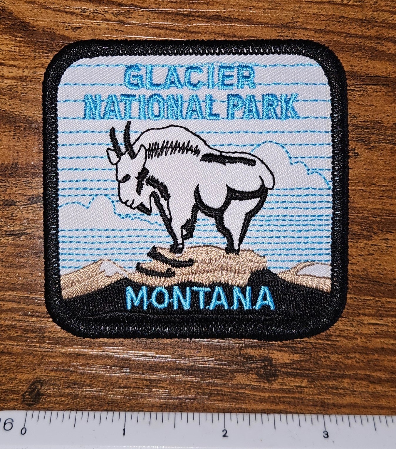 Glacier National Park Montana Travel Souvenir Billy Goat Hike Patch