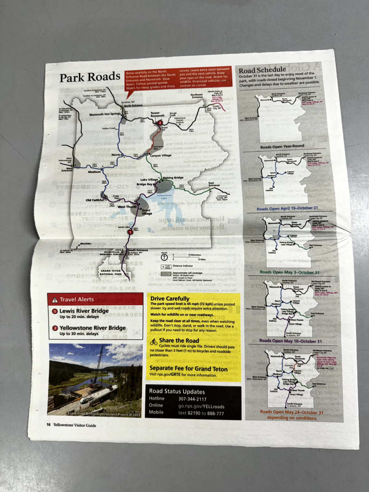 NPS Yellowstone National Park Visitor Guide Newspaper – Montana 2024 – Brand New