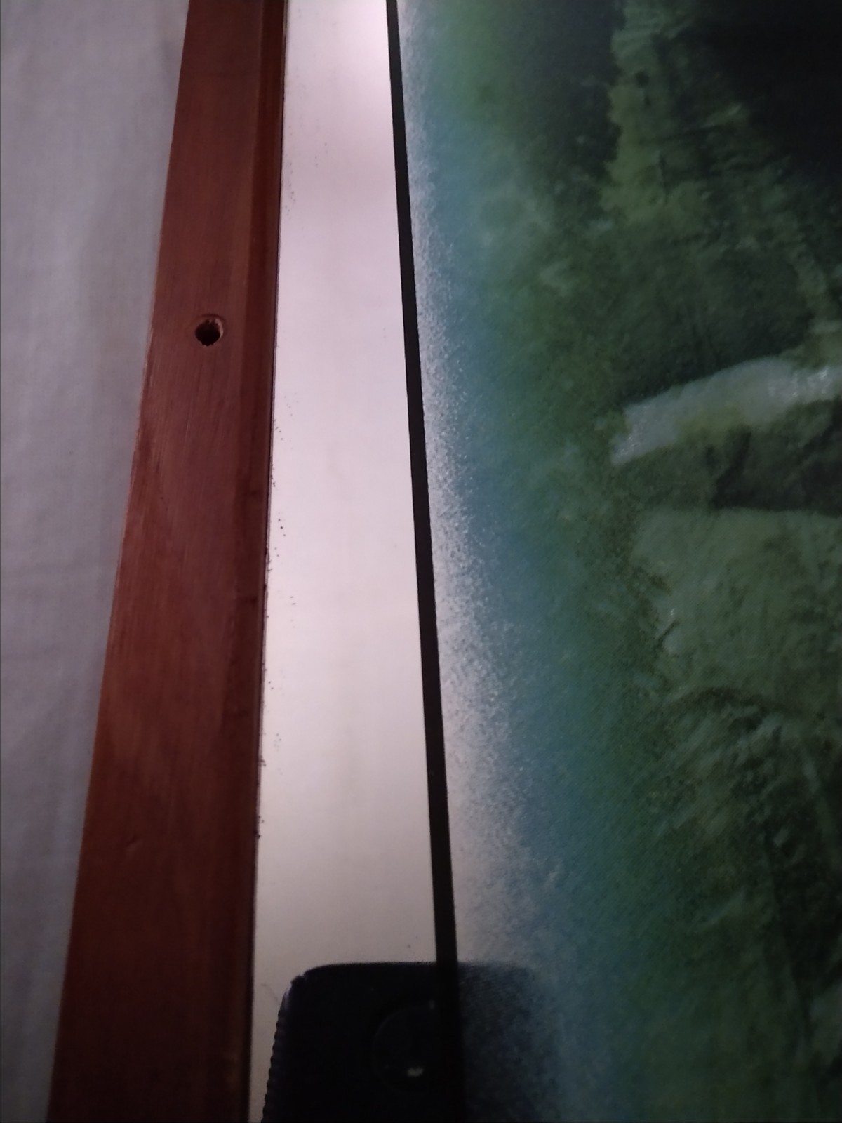 Vintage Yosemite Vernal Falls Reverse Print Mirror Glass Wood Back/Frame 26″x38″