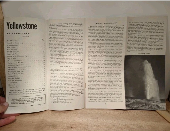 Lot Of 2 Vintage Vacation Brochure Yellowstone Old West Trail Western States