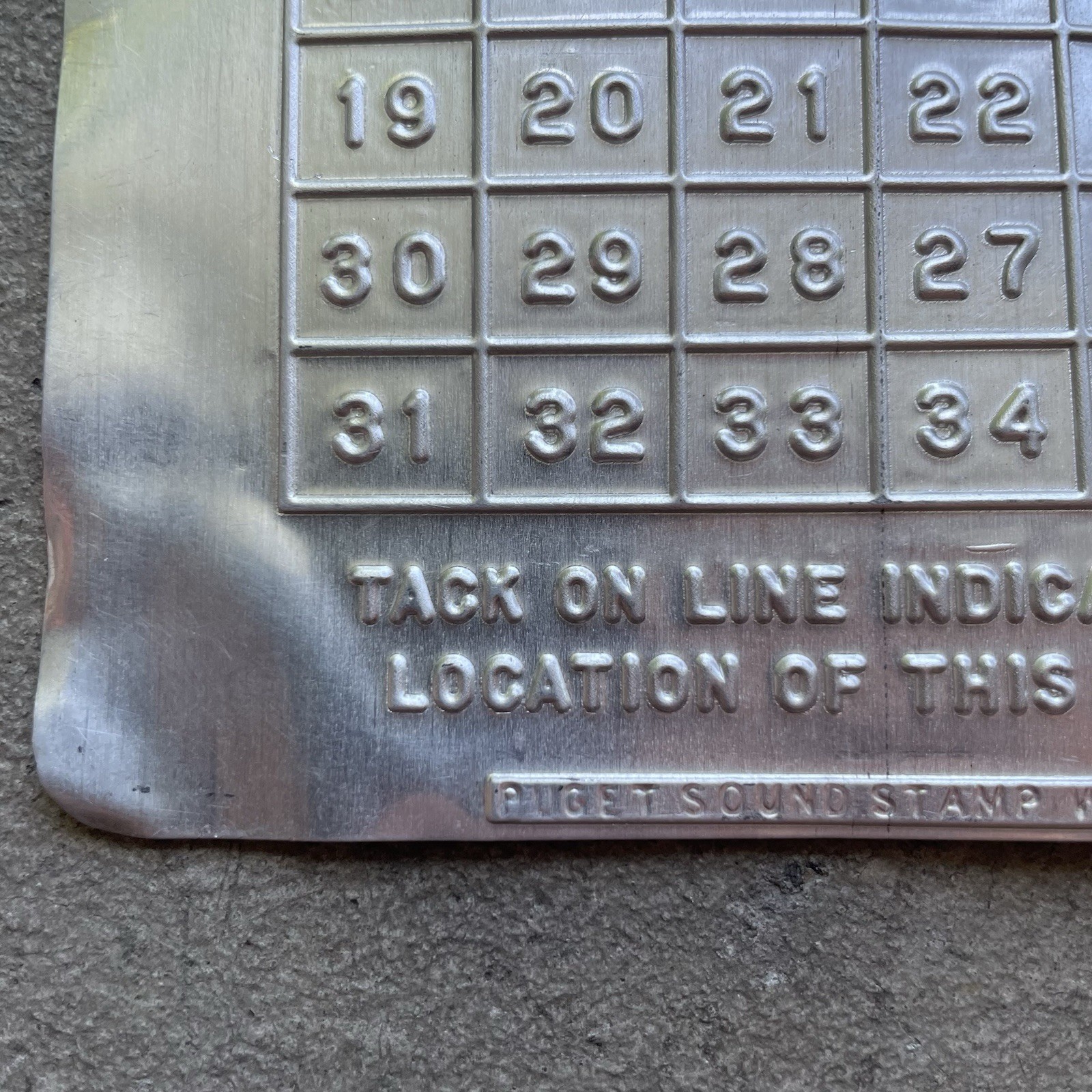 VTG WA Div of Forestry Service Survey Location Aluminum Metal Poster Sign