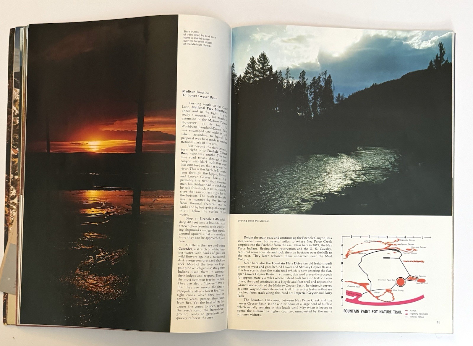 Vtg 1976 National Parkways Yellowstone National Park Photographic Large Guide