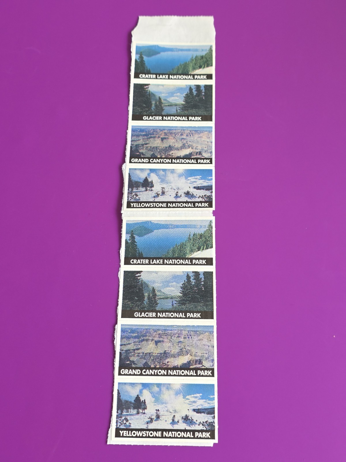 VTG National Park Souvenir Stickers Lot Grand Canyon, Crater Lake, Yellowstone