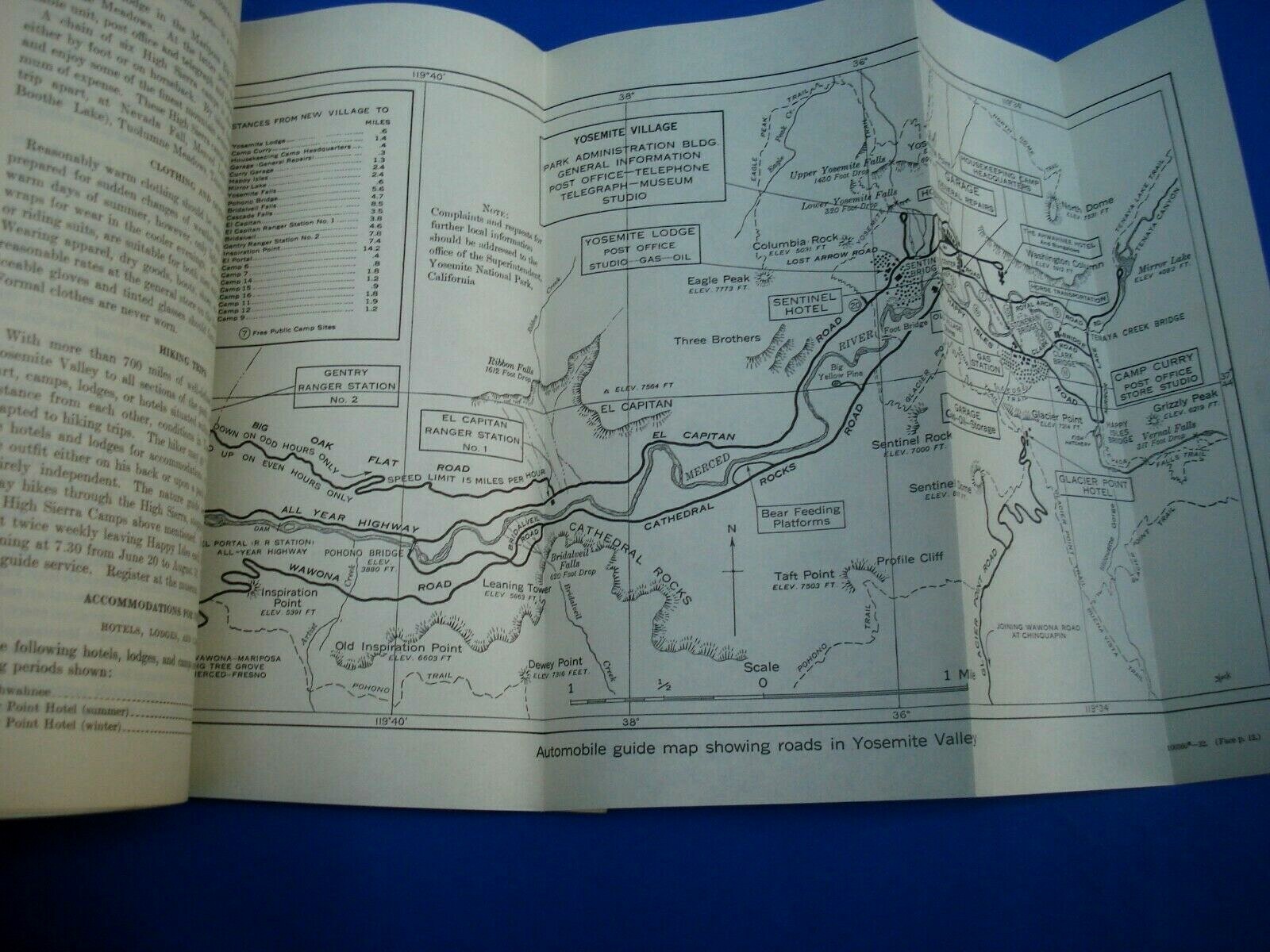 YOSEMITE National Park 1932 Circular 2 Fold-out MAPS Booklet Brochure 82 Pages