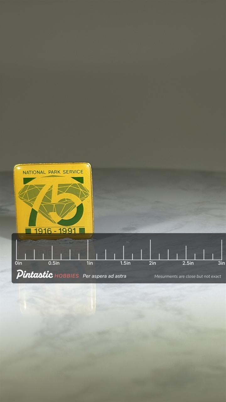 National Park Service Pin: Yellow Green Enamel – 75th Anniversary Accessory