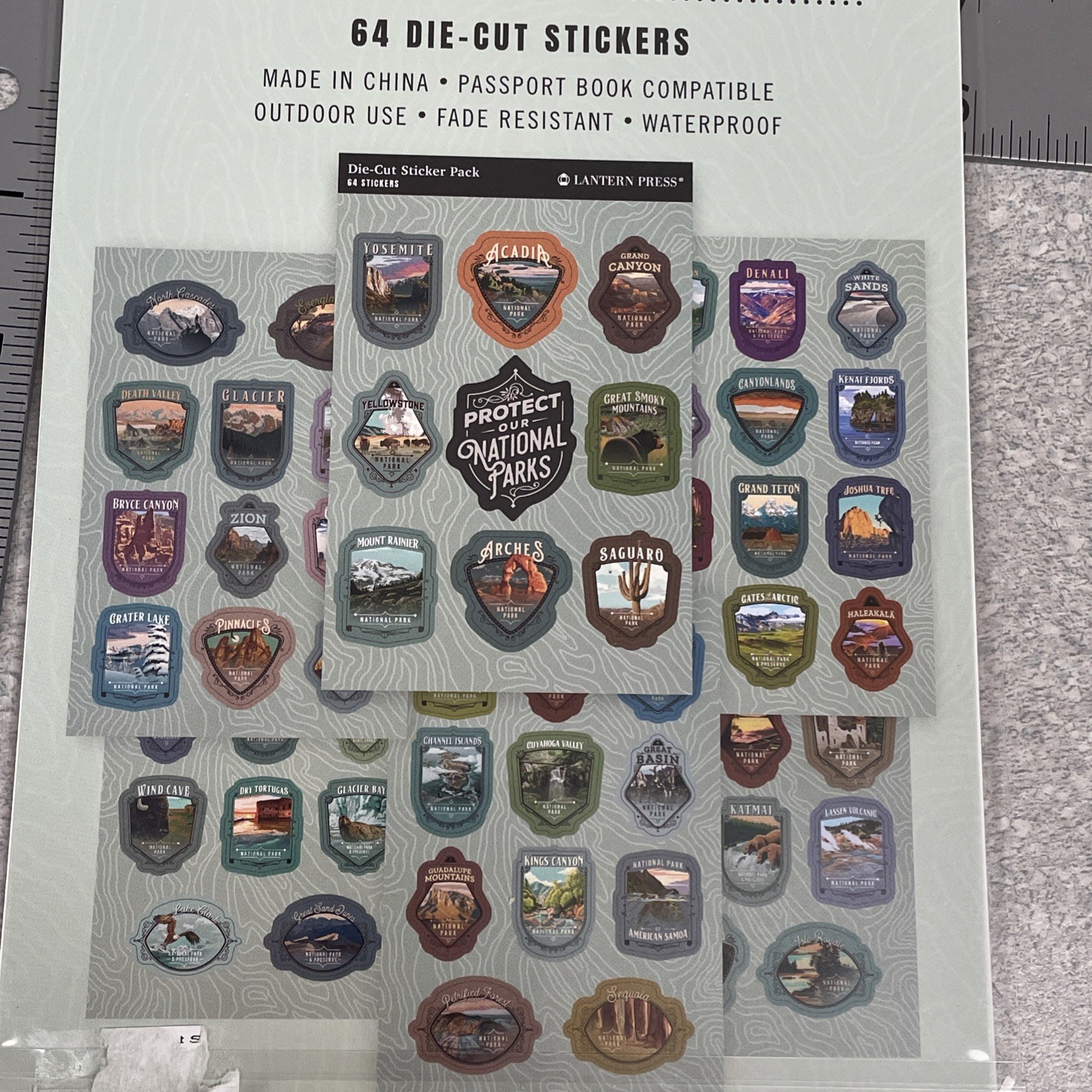 National Park Die Cast Sticker Pack For The Complete National Park System – New