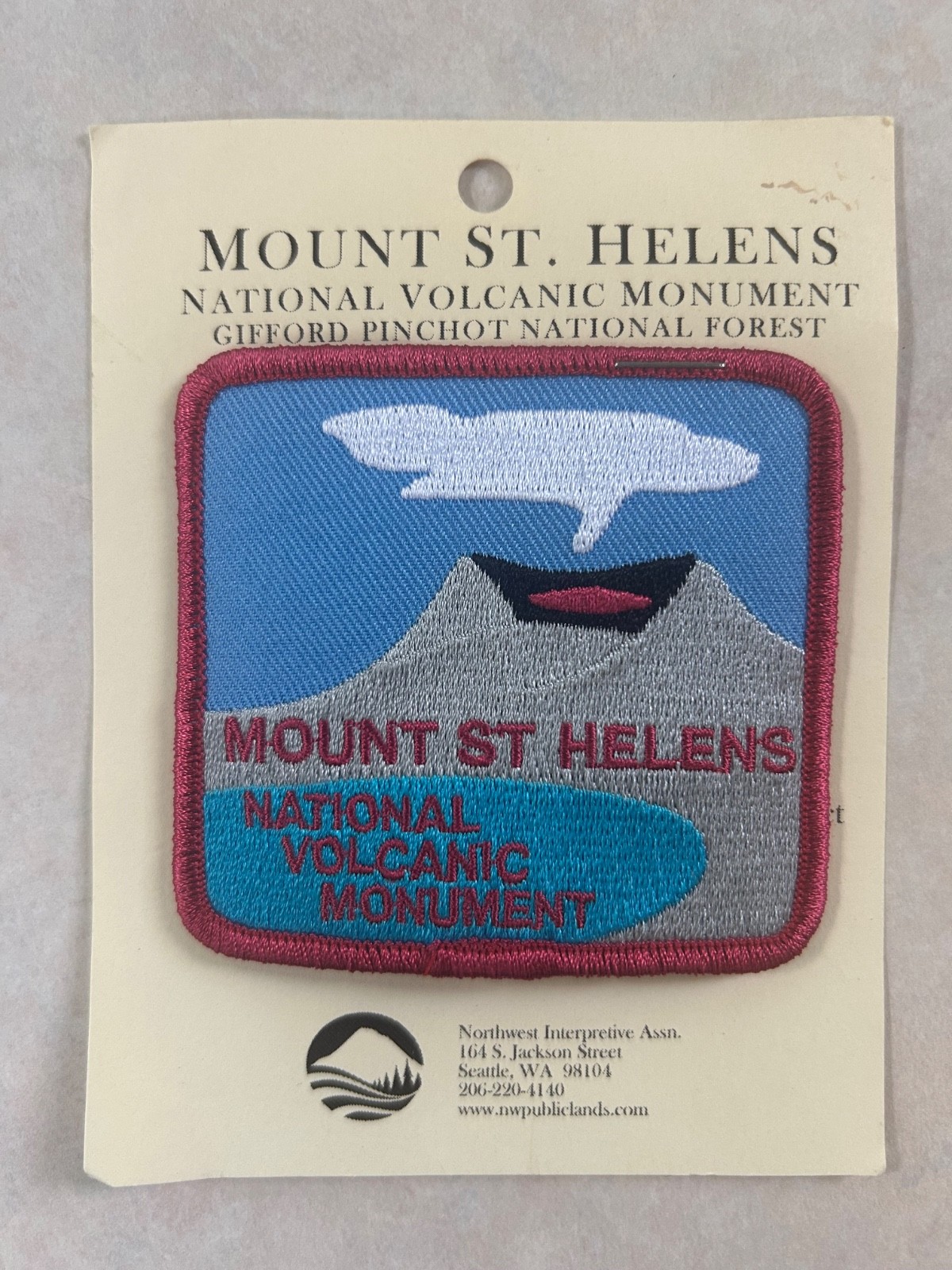 Vintage Mount St. Helens National Volcanic Monument Iron-On Patch RARE NEW