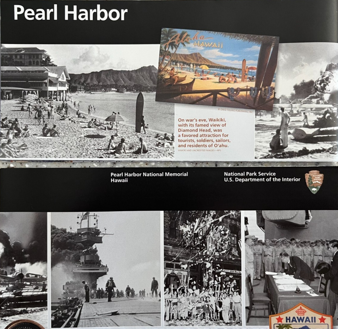 PEARL HARBOR MEMORIAL Hawaii NATIONAL PARK SERVICE UNIGRID BROCHURE/MAP GPO 2023