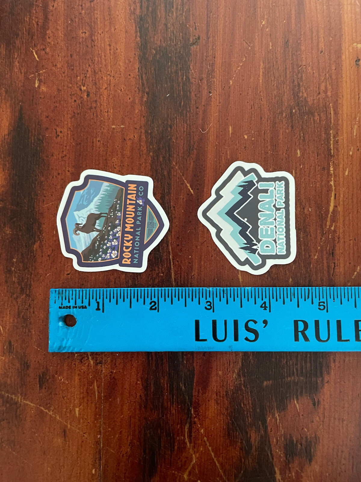2 Set Rocky Mountain & Denali National Park Outdoor Wilderness Sticker Decal