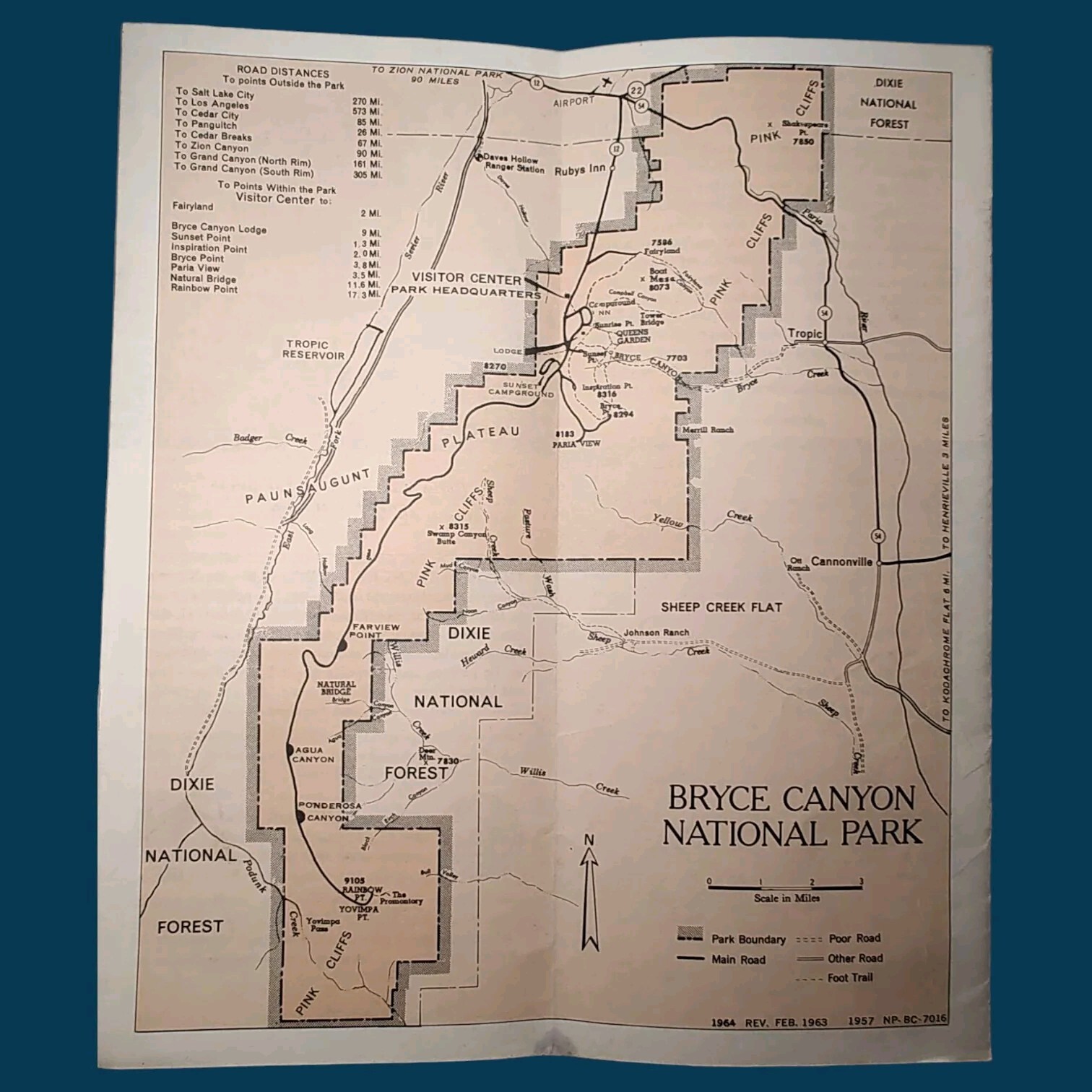 1964 BRYCE CANYON NATION PARK UTAH PAMPHLET