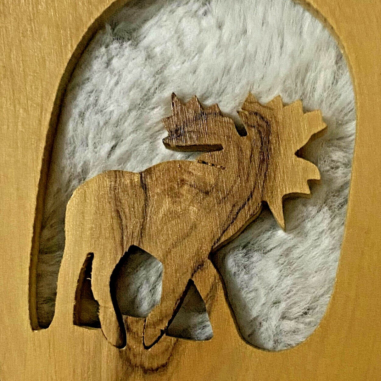 Yellowstone National Park Wooden Ornament Die Cut Moose Retro Souvenir Unique