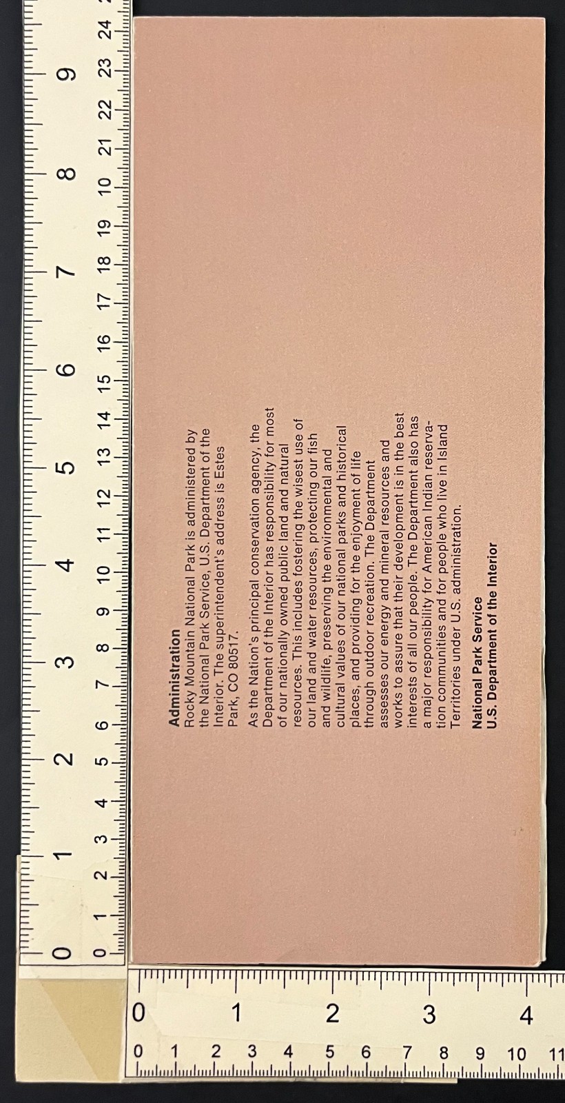1980 Rocky Mountain National Park Map Outdoor NPS Guide Vintage Travel Brochure