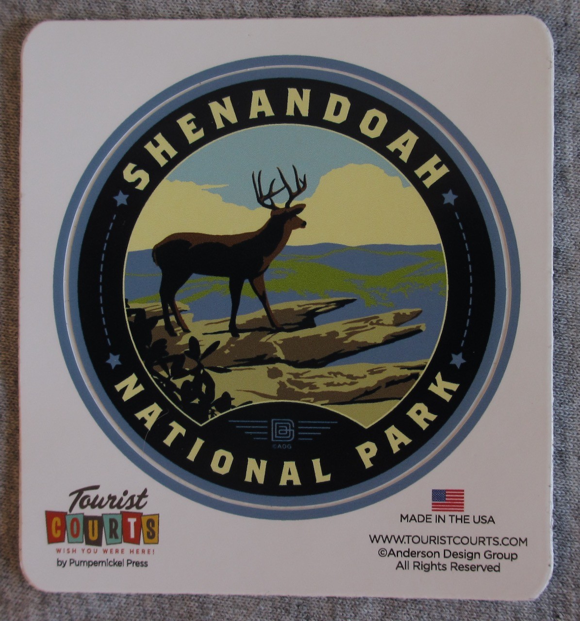 Shenandoah National Park Round Vinyl Sticker New