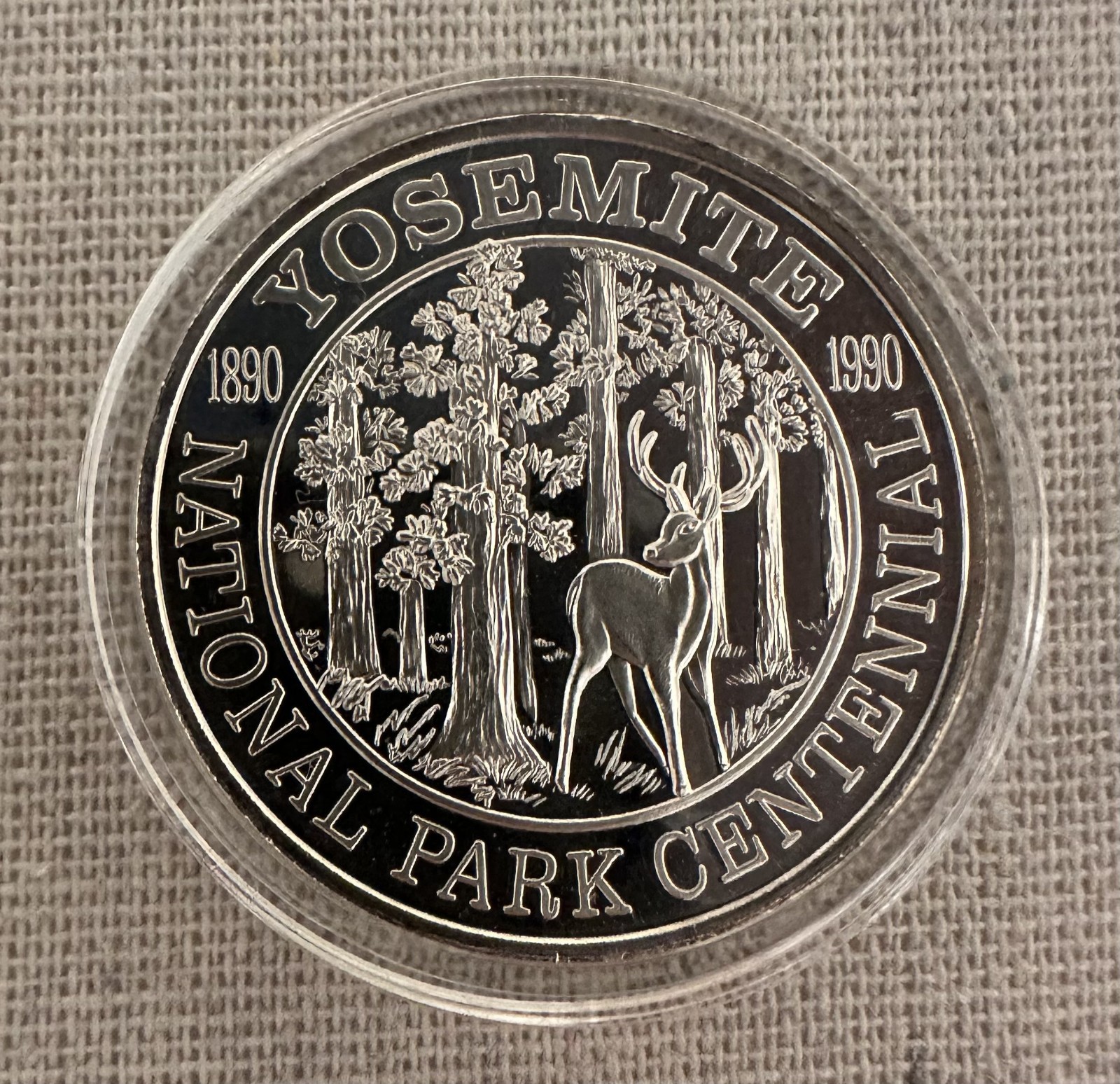 Yosemite National Park Centennial Coin 1 Troy Oz .999 Fine Silver Round Medal