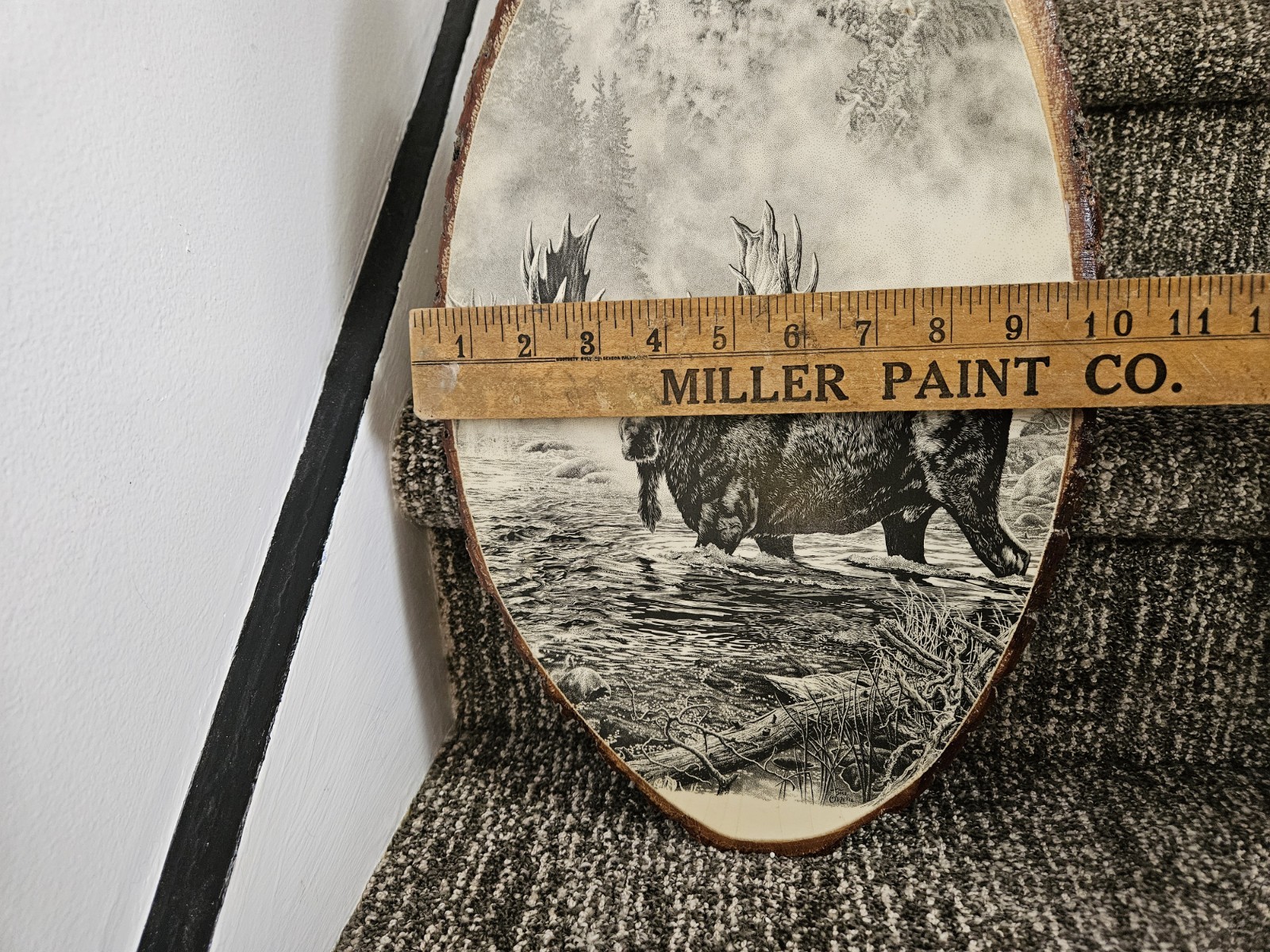 Bull Moose Rustic Wall Plaque Yellowstone National Park Souvenir Vintage 17×10