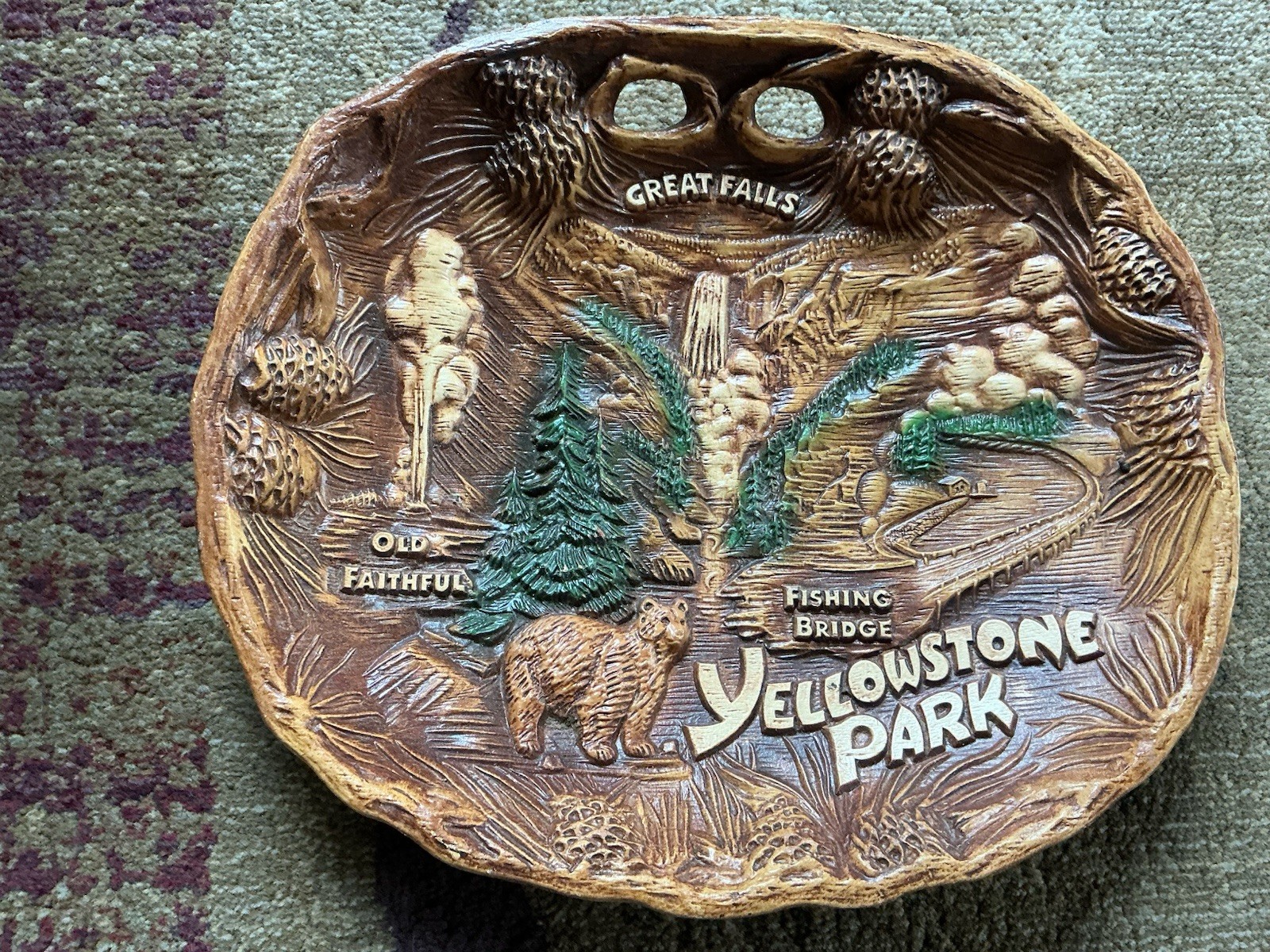 (8) Vintage Faux Wood Souvenir And Other Trays – TACO, Burwood, Silberne, Arrow
