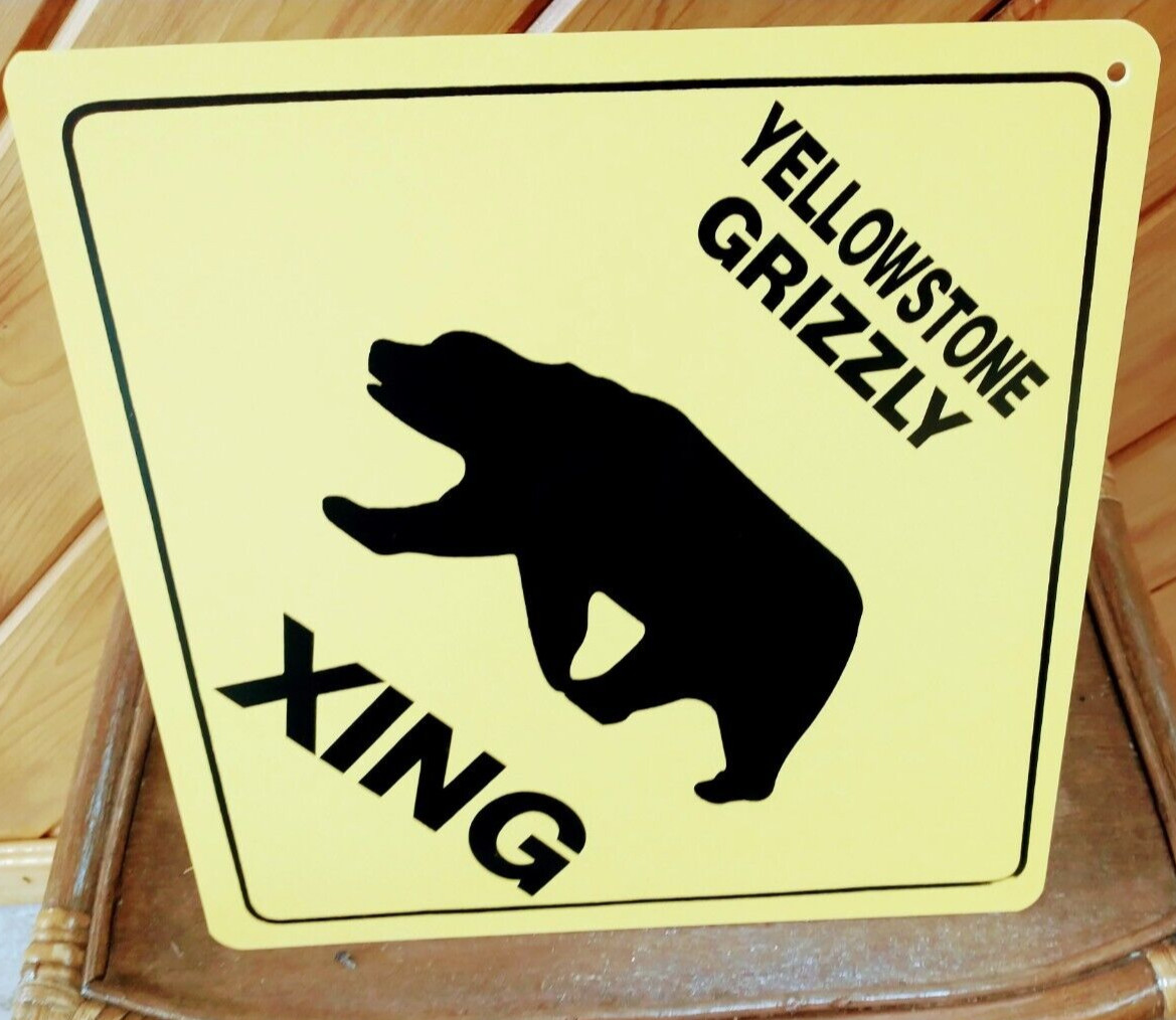 SIGN YELLOWSTONE Park CROSSING 16″ wall plaque decor (display model