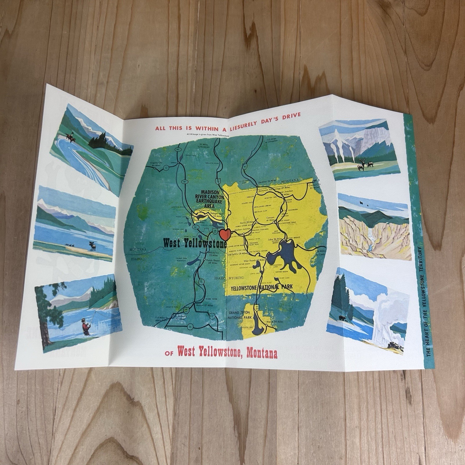 West Yellowstone Montana Tourist Brochure Vintage 1970s Things Are Jumping