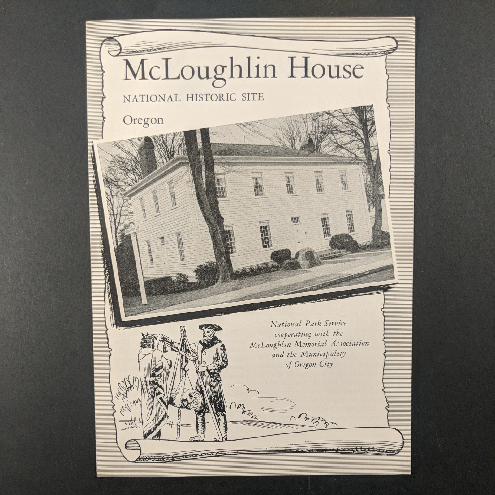 Vintage 1957 McLaughlin House National Historic Site Park Brochure Pamphlet