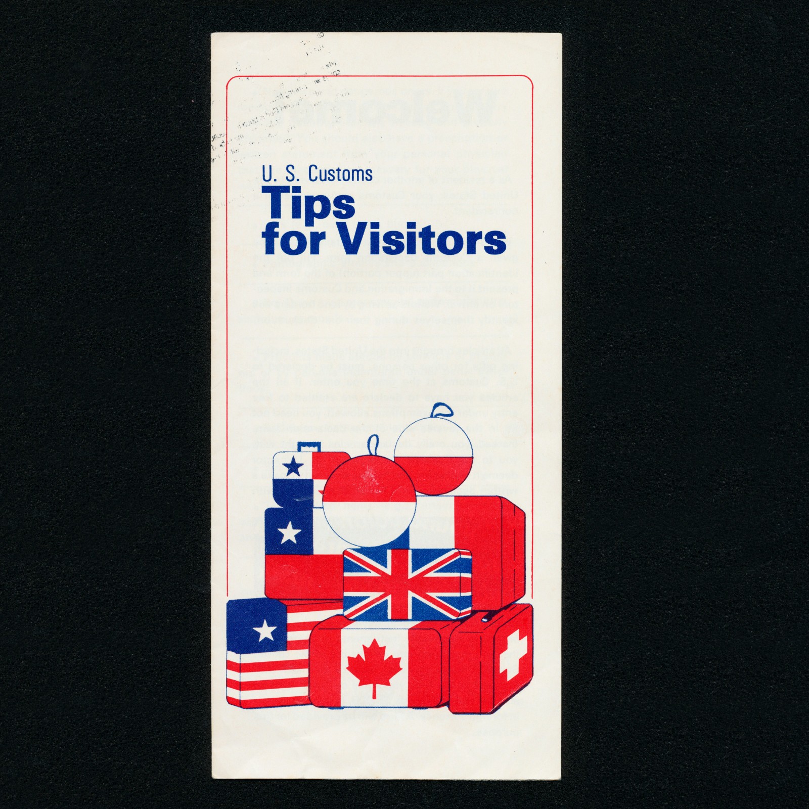 Rare 1978 US Government Travel Brochure • Customs Tips For Visitors • GPO 1970s
