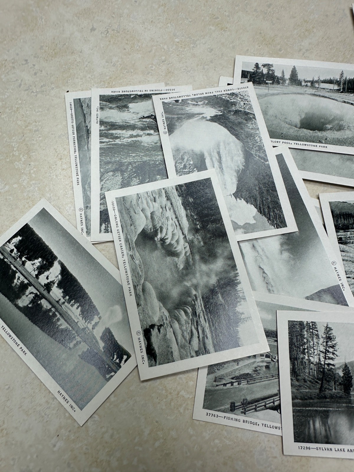 Souvenir Views B & W Vtg picture 20 Mini YELLOWSTONE National Park Haynes