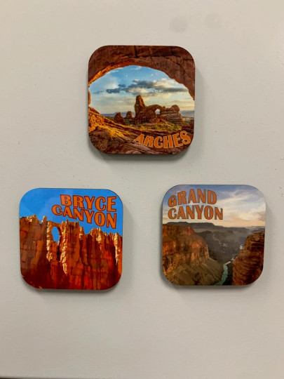 National Park Picture Magnet Set of 12 Different Beautiful National Parks