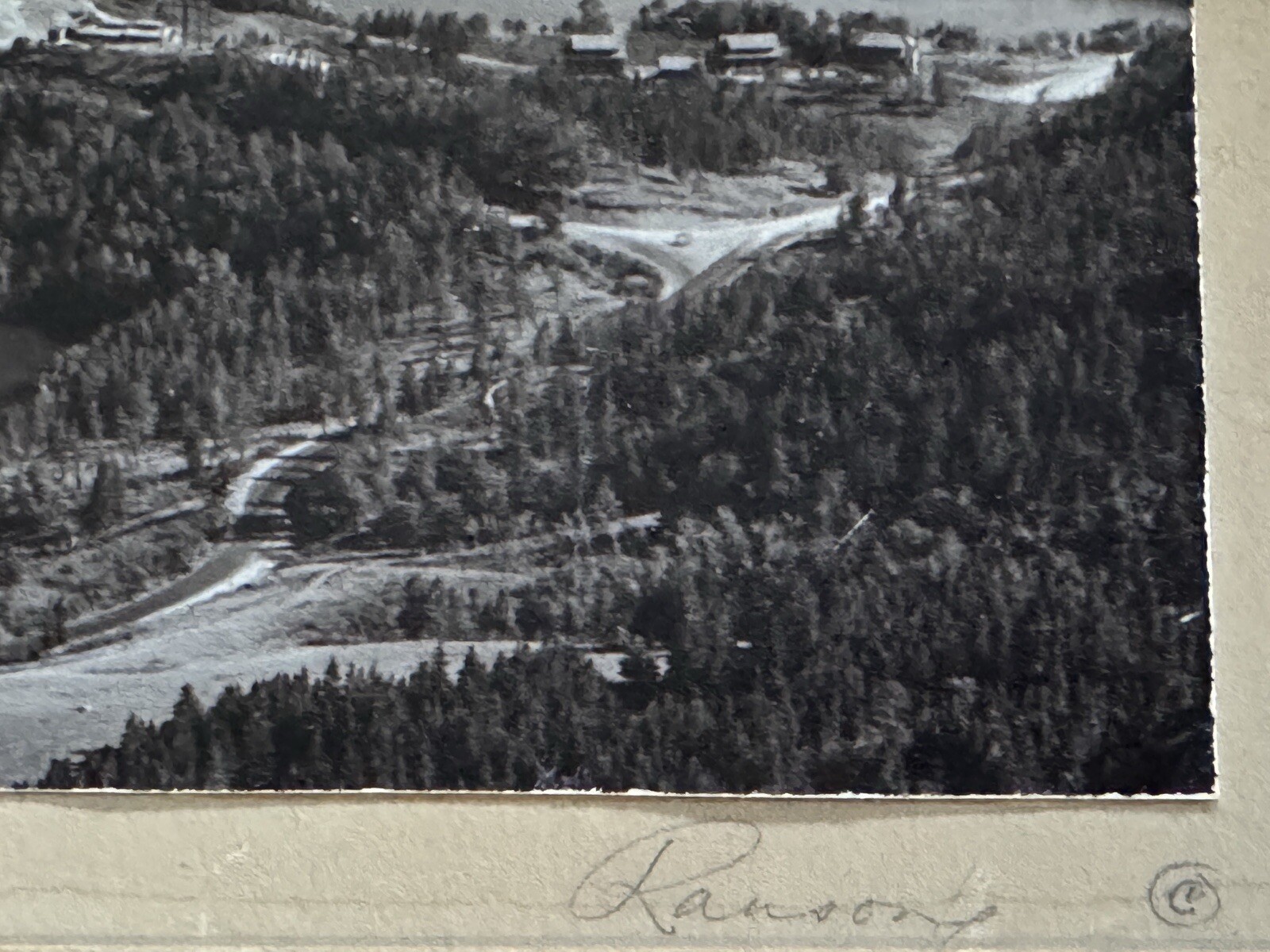 VTG 1950s Waterton Lakes Prince of Wales Hotel B&W Photo Denny Ranson Edmonton