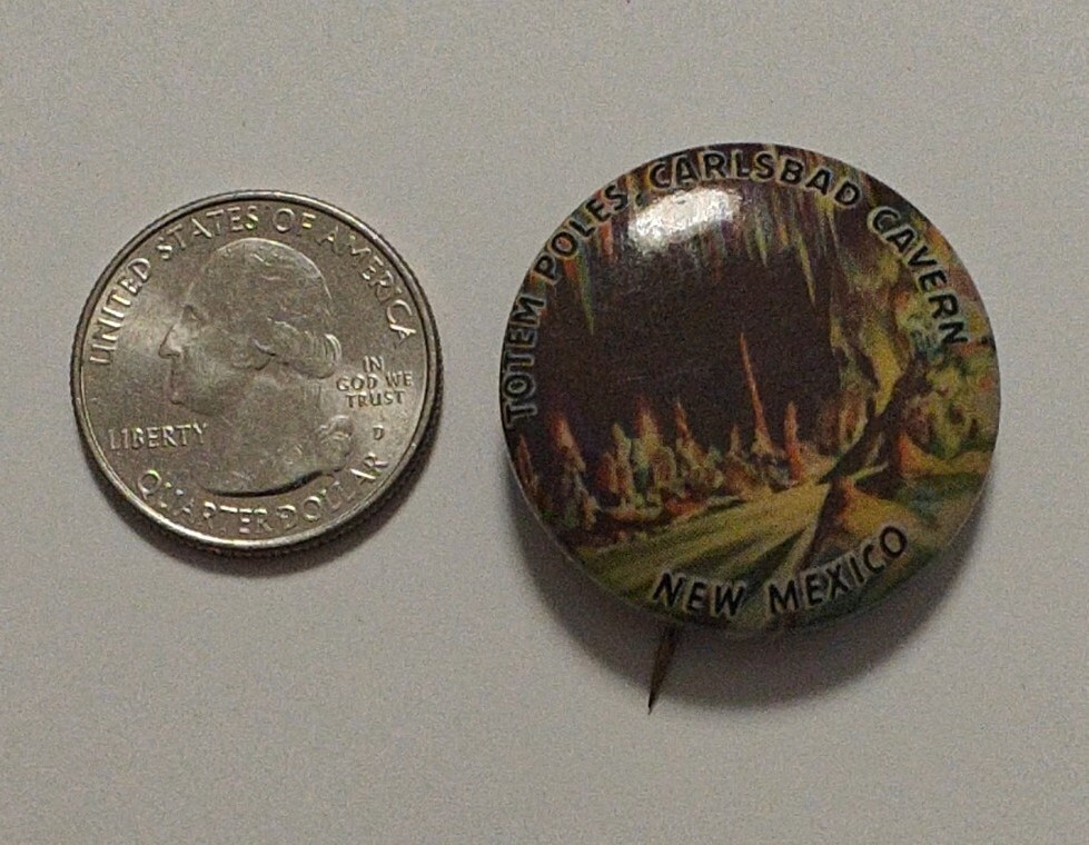 Vintage Carlsbad Cavern National Park Tourist Travel Souvenir Pin New Mexico