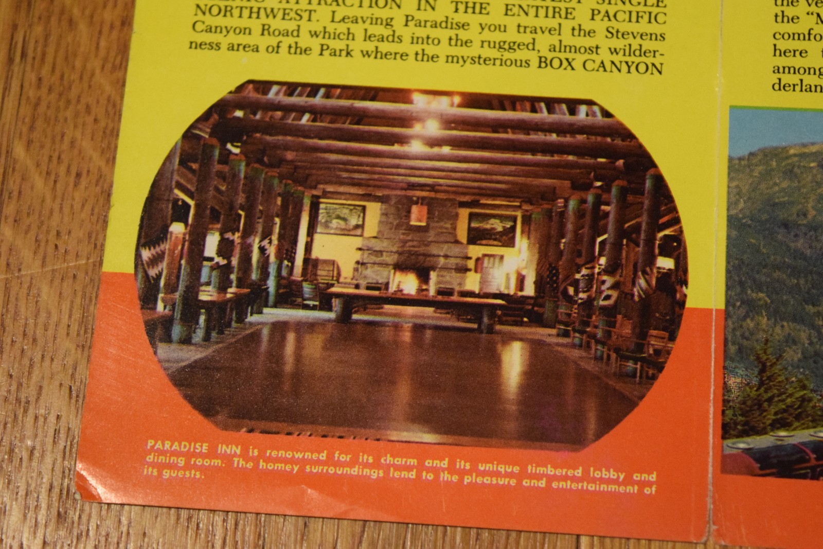 1966 Mount Rainier National Park Travel Sight-Seeing Brochure Mid-Century