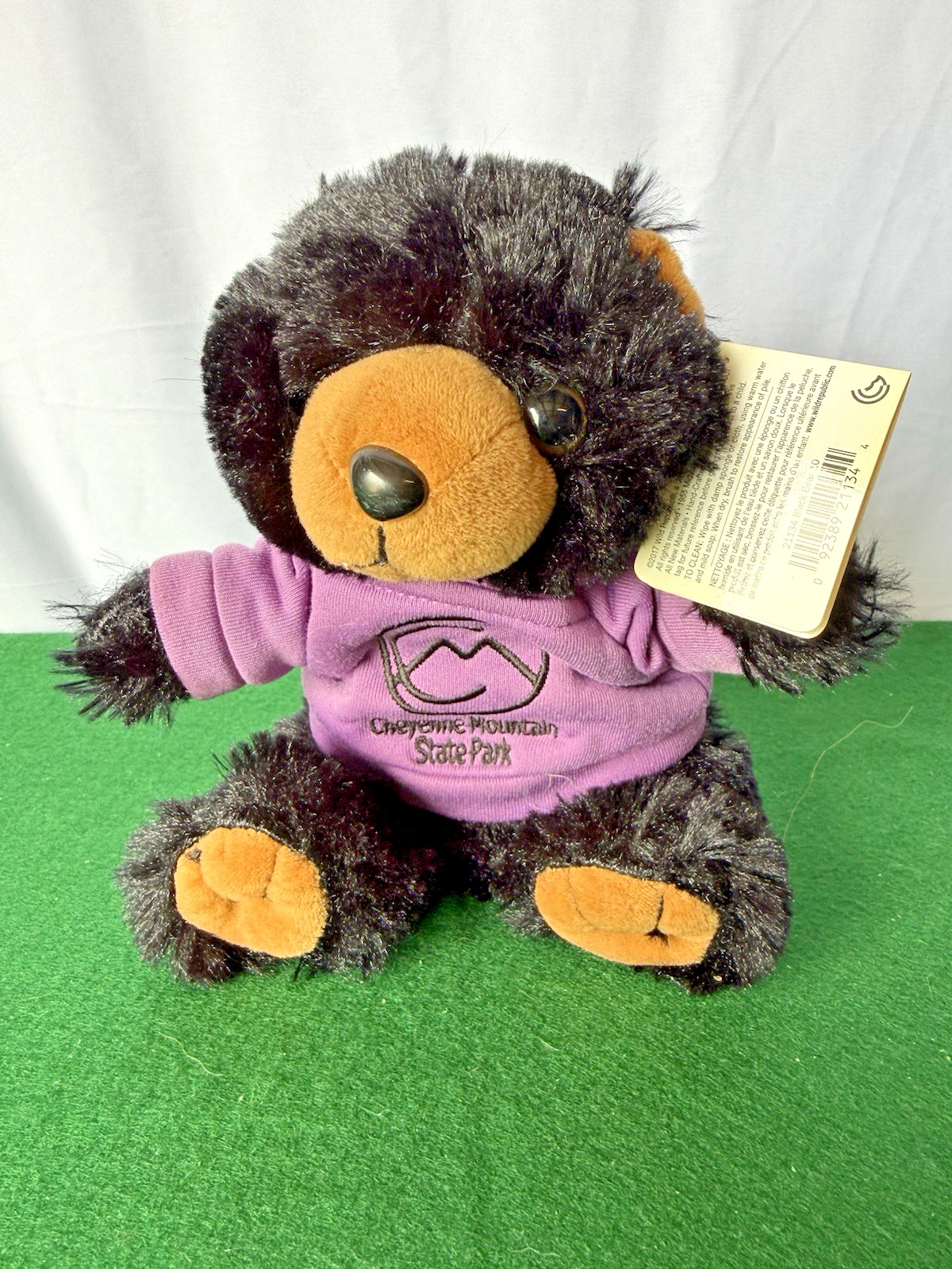 Wild Republic Black Bear Plush Cherokee Mountain State Park Hoodie Teddy