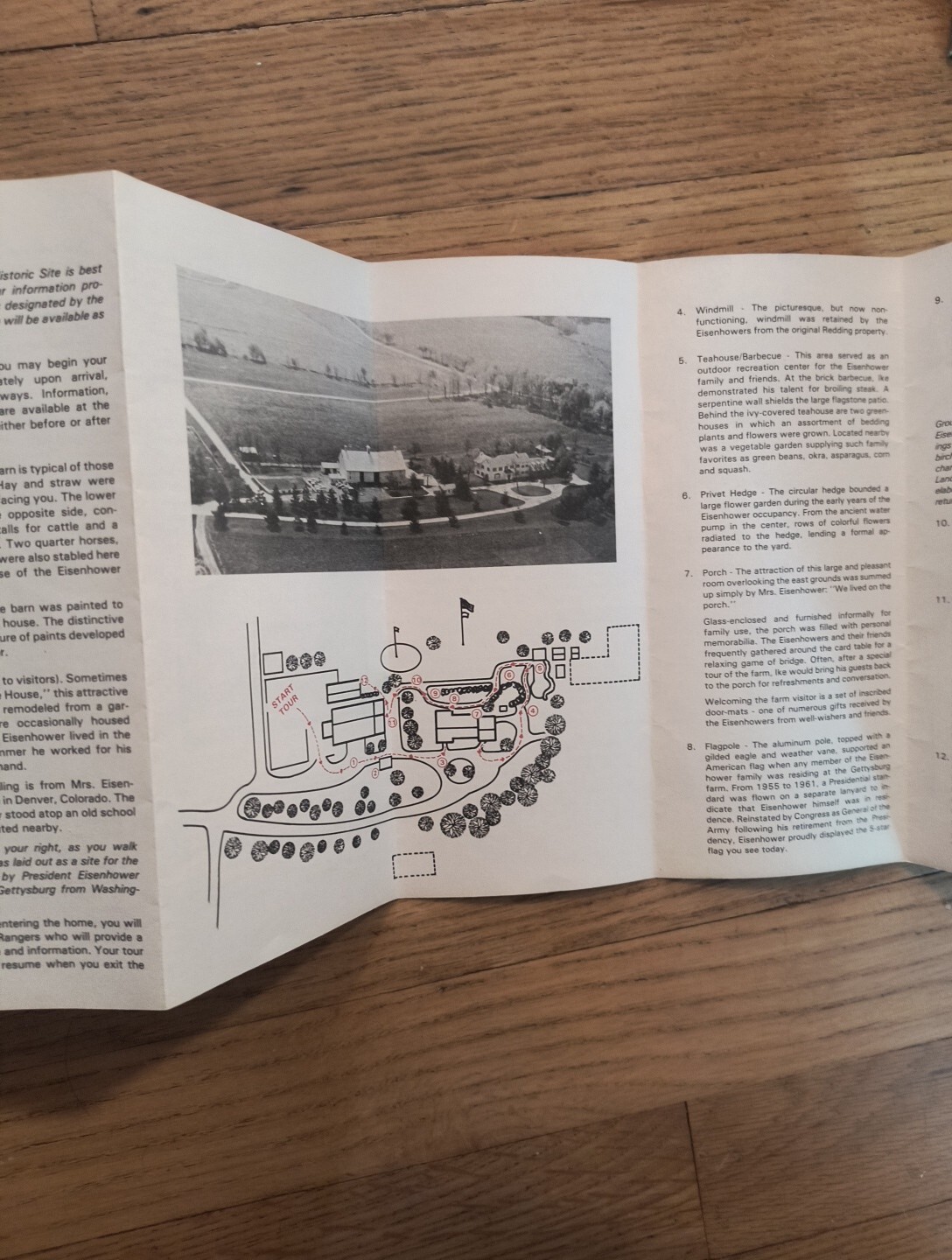 Vintage Eisenhower National Historic Site Foldout Brochure/Pamphlet