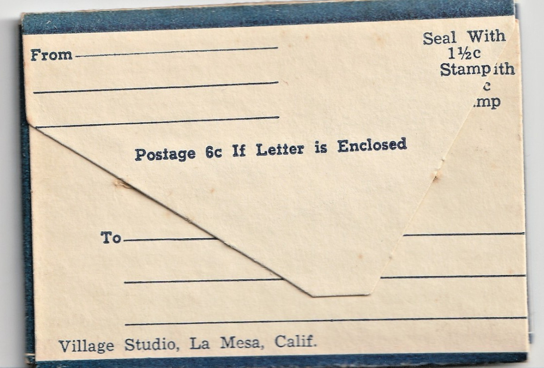 Point Loma, California Souvenir 10 Mini B&W Photos, 1920’s, Unused RPPC