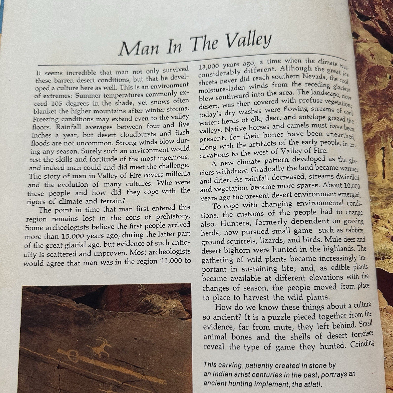 Vintage 1976 Nevada’s Valley Of Fire Booklet + Trail Guide