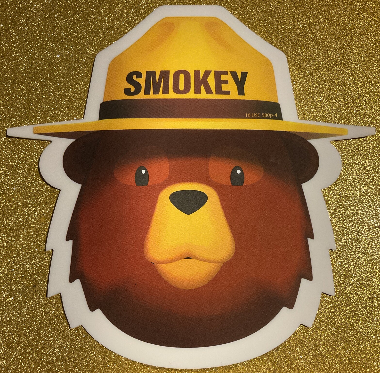 (1) ORIGINAL RARE SMOKEY THE BEAR IN HAT RUBBER JAR OPENER CSTORE MORE C PICS