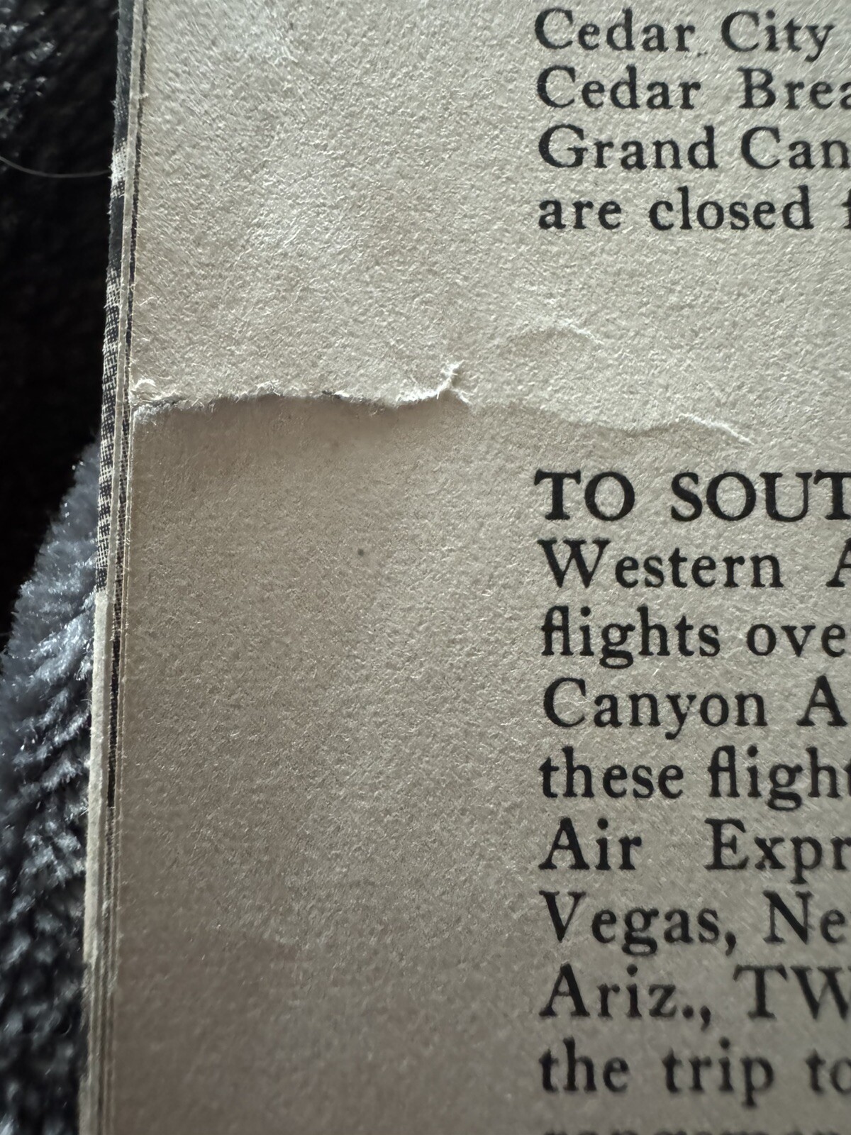Vintage 1940’s Grand Canyon Arizona National Park Brochure Pamphlet Map Guide
