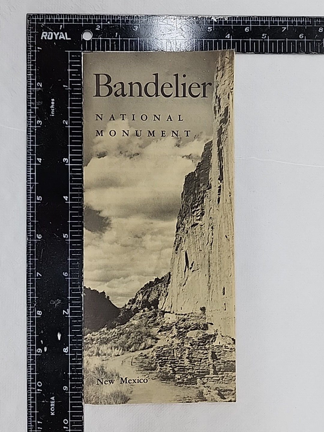 1964 Bandelier National Monument Park Brochure Map NPS New Mexico