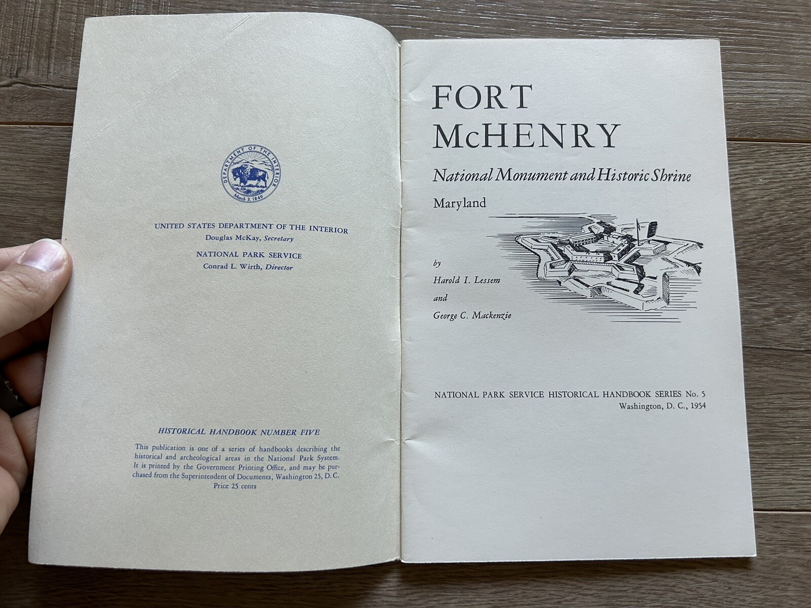 Vintage 1954 Fort McHenry National Monument & Historic Shrine Maryland Handbook