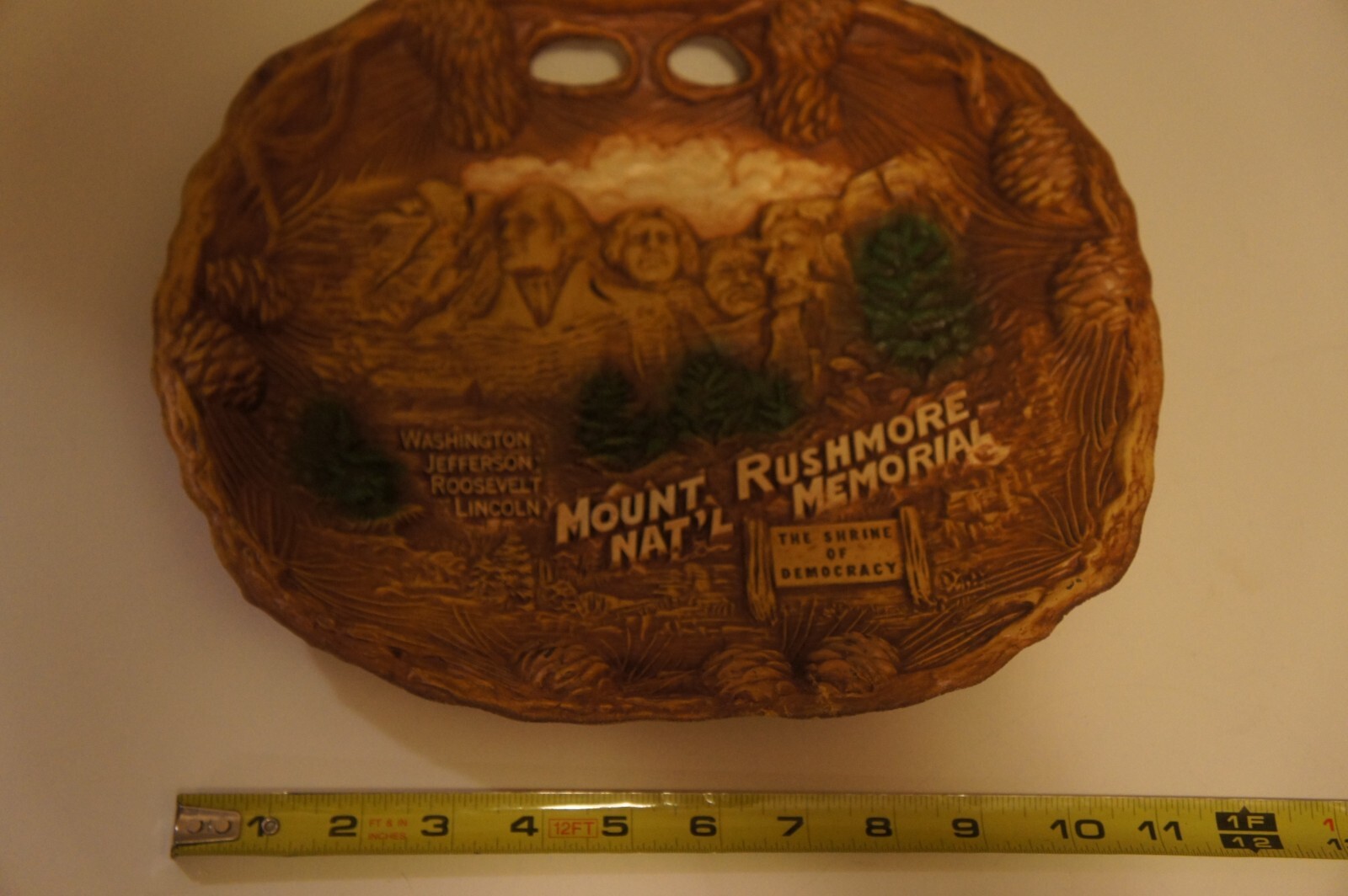 Vintage Mount Rushmore 3D Souvenir Tray HH Tammen