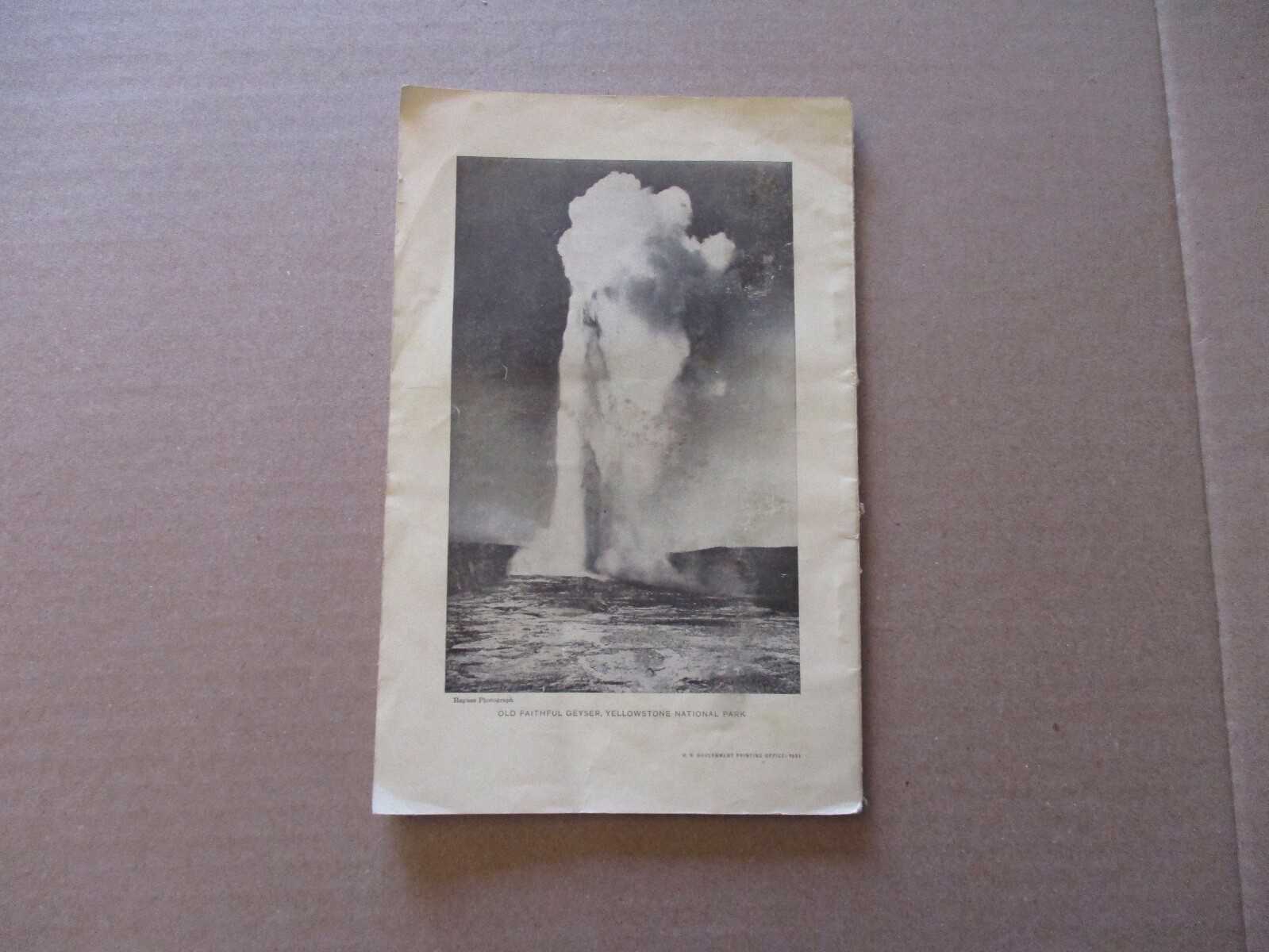 1931 Yellowstone National Park Wyoming Park Service Season Booklet