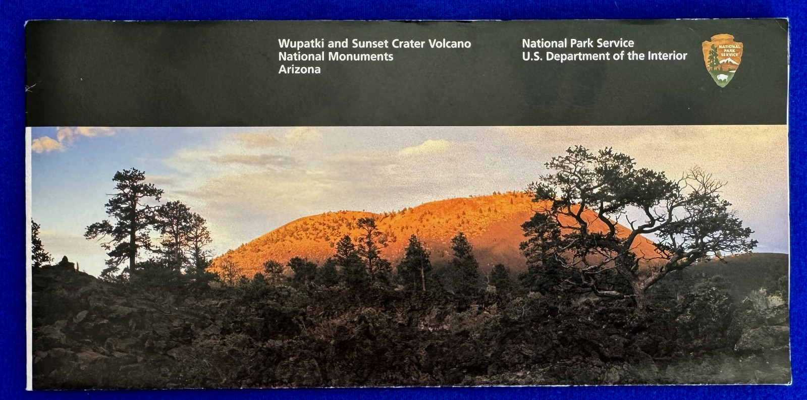 Vintage 2003 Wupatki Sunset Crate Volcano National Park Service Map and Guide 1