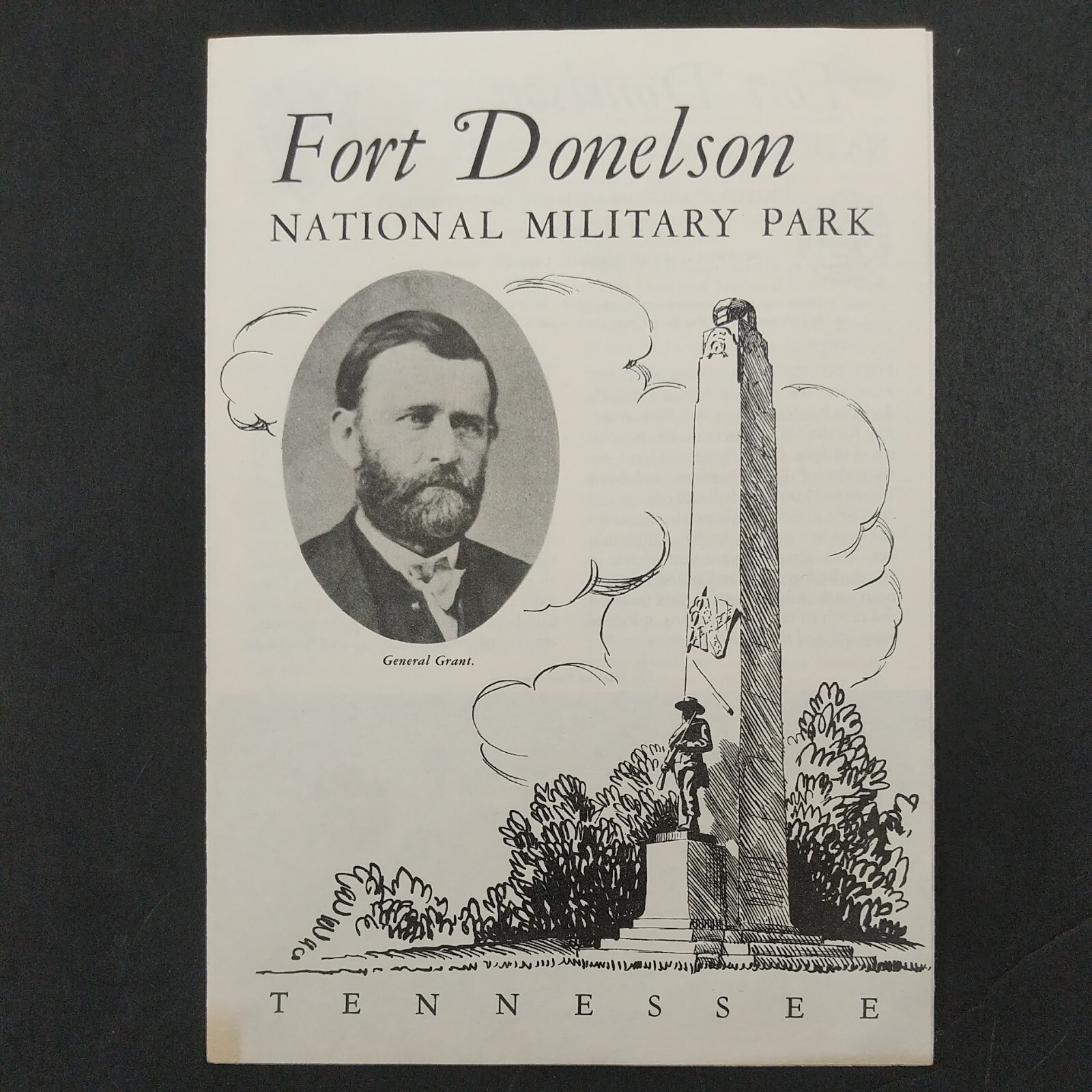 Vintage 1957 Fort Donelson National Military Park Brochure Pamphlet Map Info
