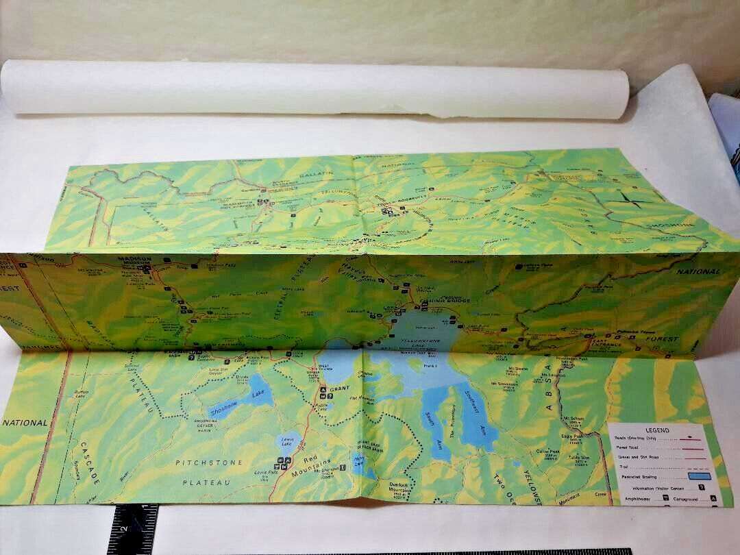 Vintage 1978 Yellowstone National Park Map Brochure
