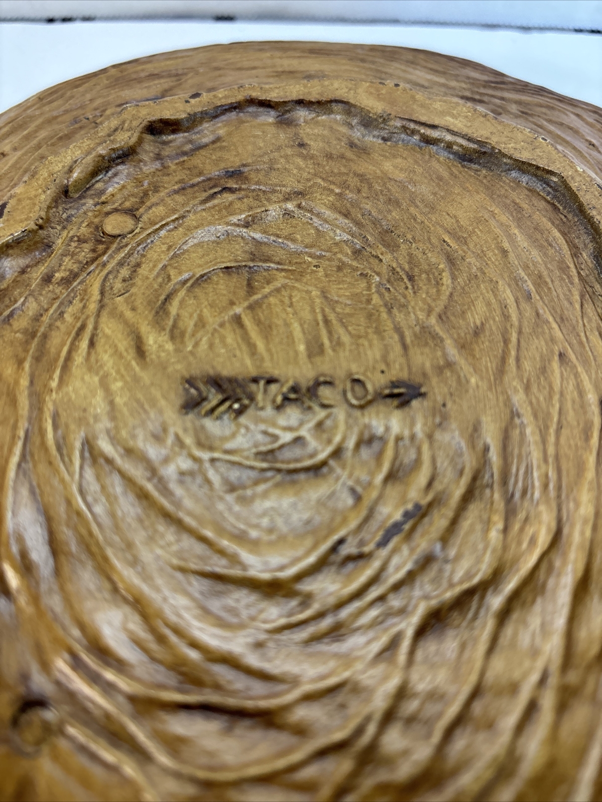 Vtg Grand Canyon National Park Souvenir Faux Wood Resin Bowl TACO Wall Hanging