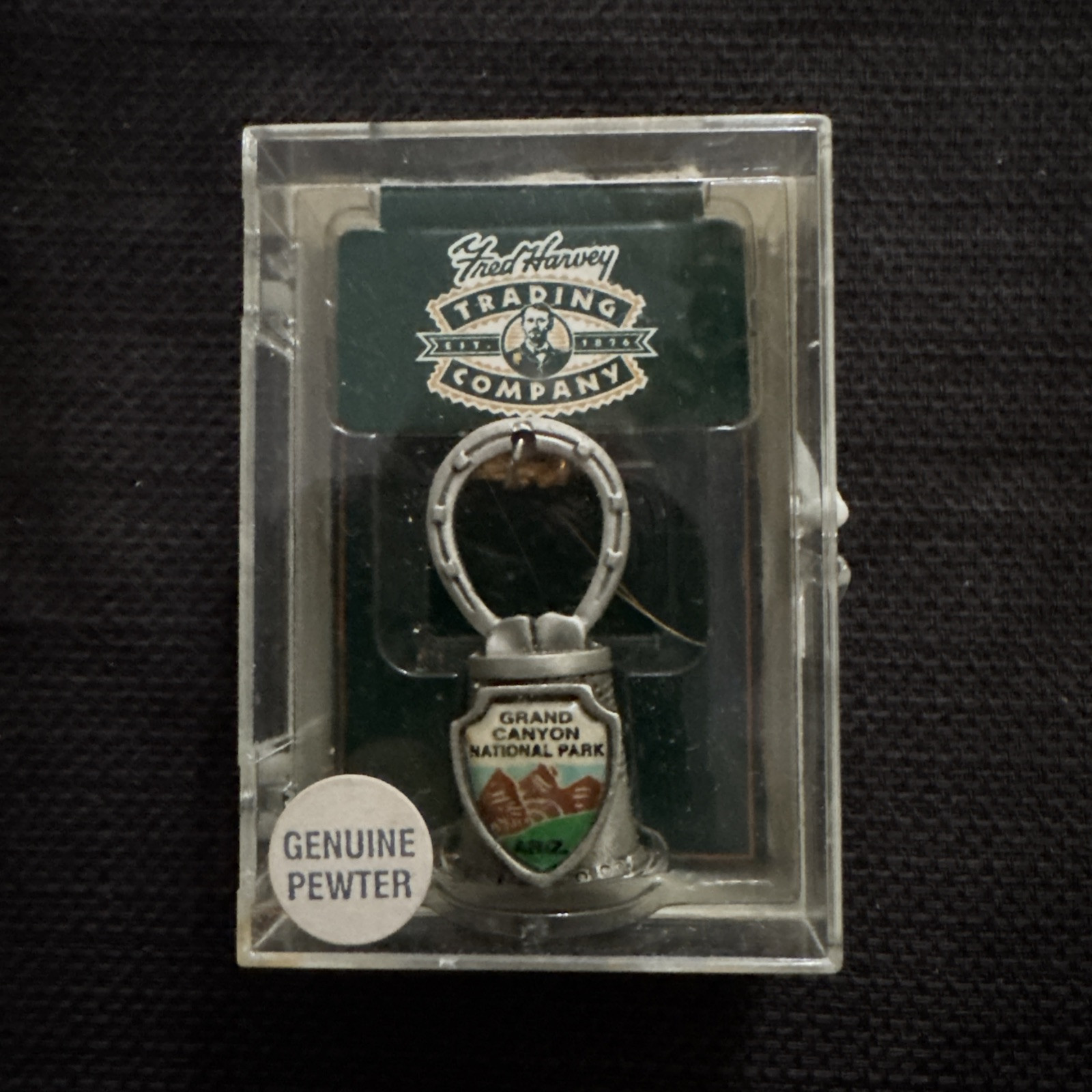 GRAND CANYON NATIONAL PARK GENUINE PEWTER MINI BELL FRED HARVEY TRADING COMPANY