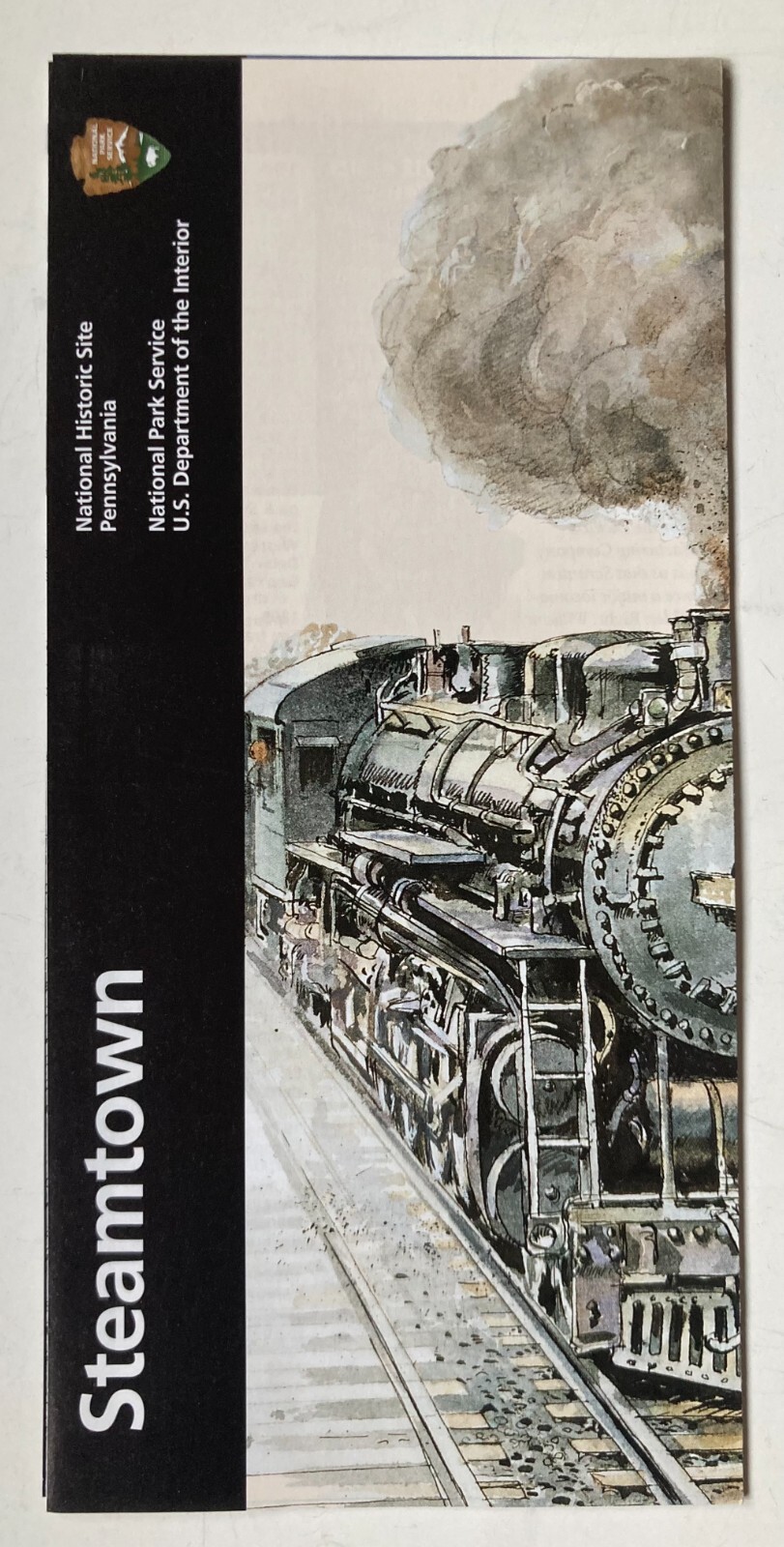 STEAMTOWN NATIONAL PARK UNIGRID BROCHURE PENNSYLVANIA RAILROAD TRAINS COAL CANAL