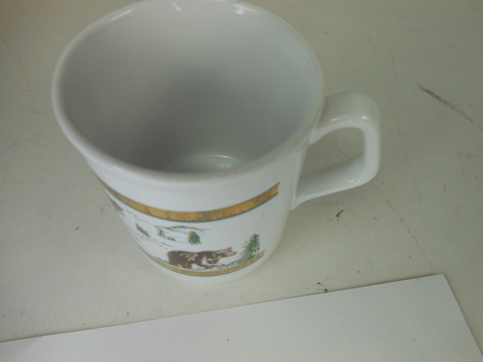 Vintage Mug Yellowstone National Park Buffalo Bear Coffee Cup