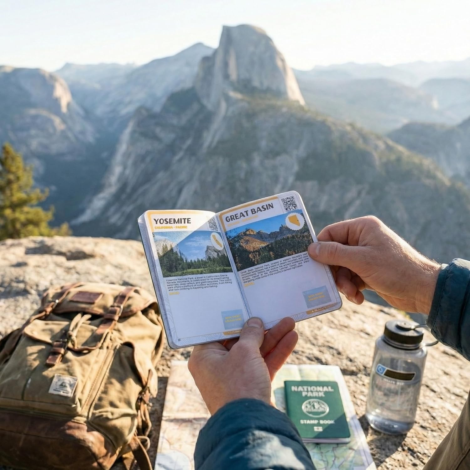 National Parks Stamp Book with Sticker Set: Passport-Sized National Park Book wi