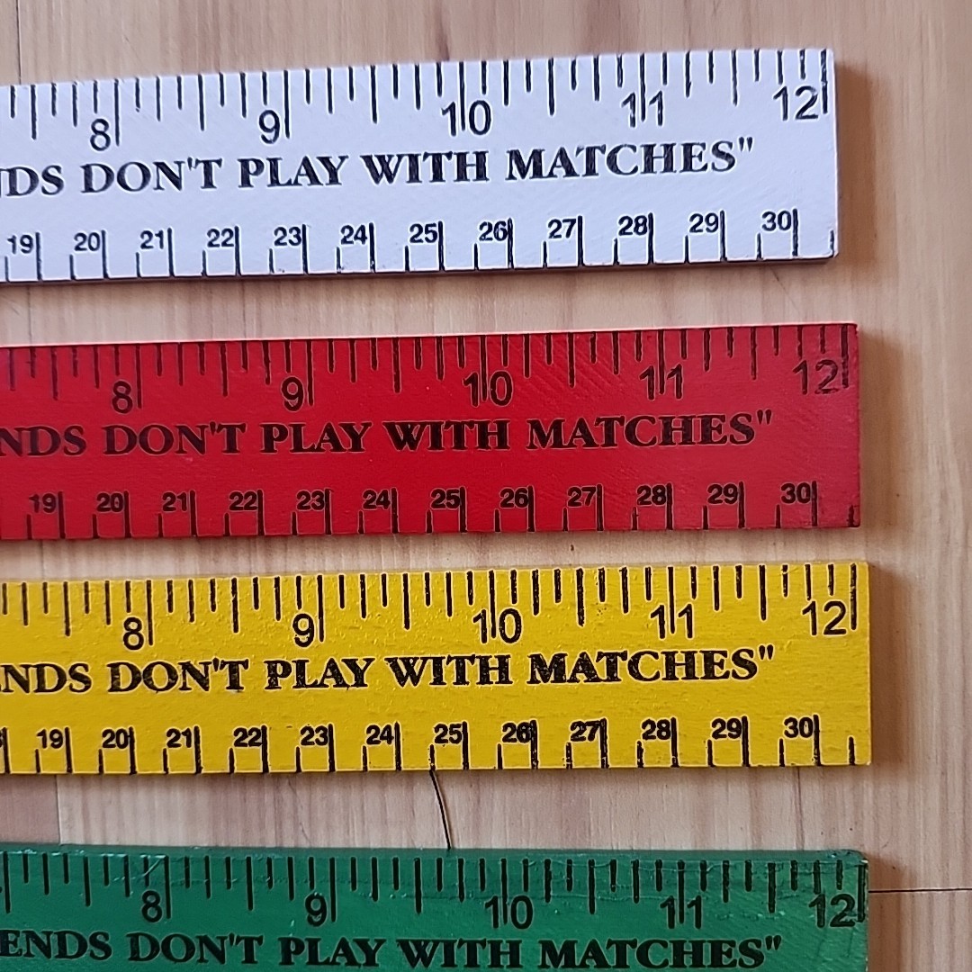 6 VTG Smokey The Bear Wood Ruler Smokey’s Friends Don’t Play With Matches