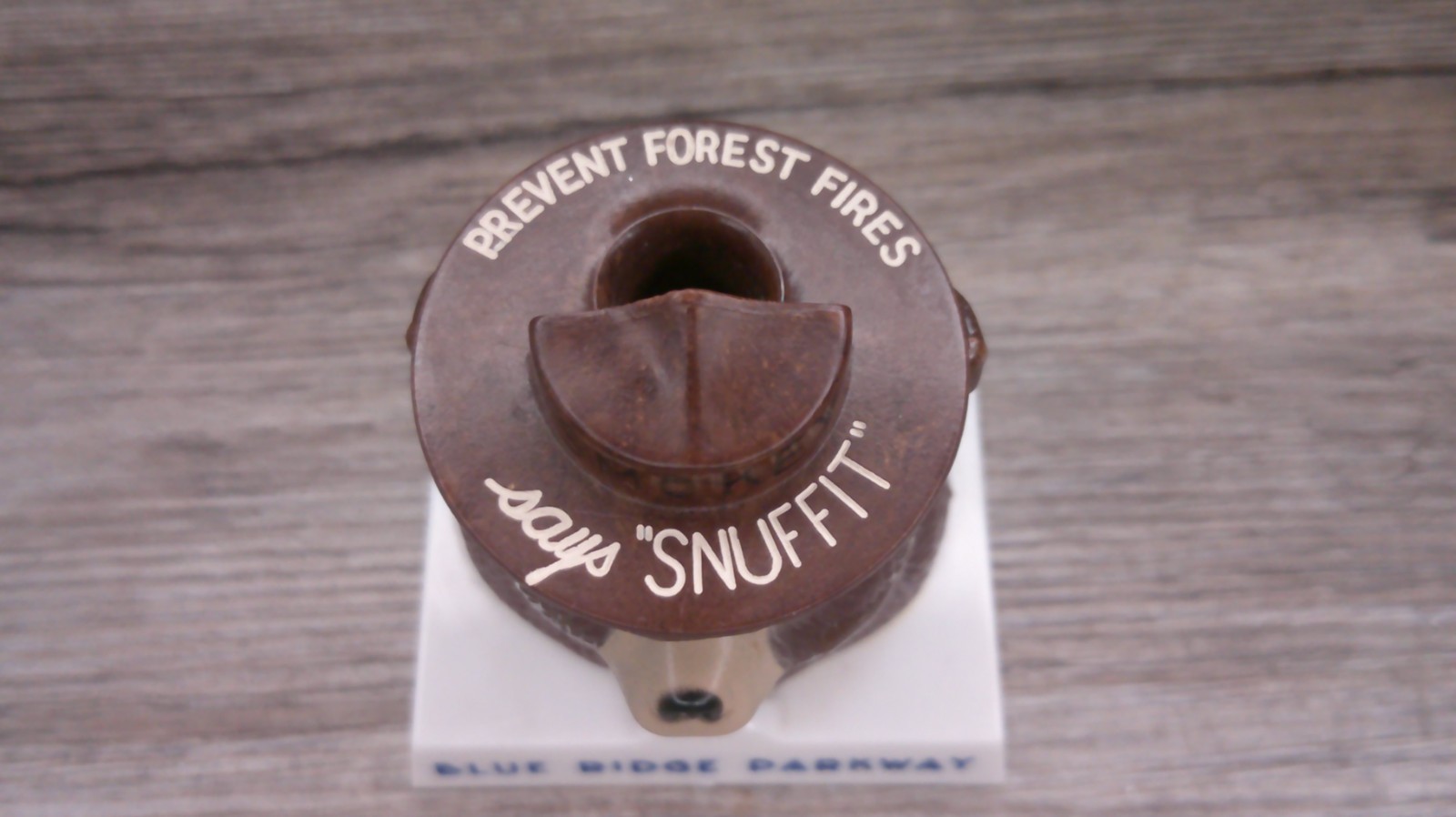 Blue Ridge oparkway advertising cigarette snuffer smokey the bear 1960’s Z132