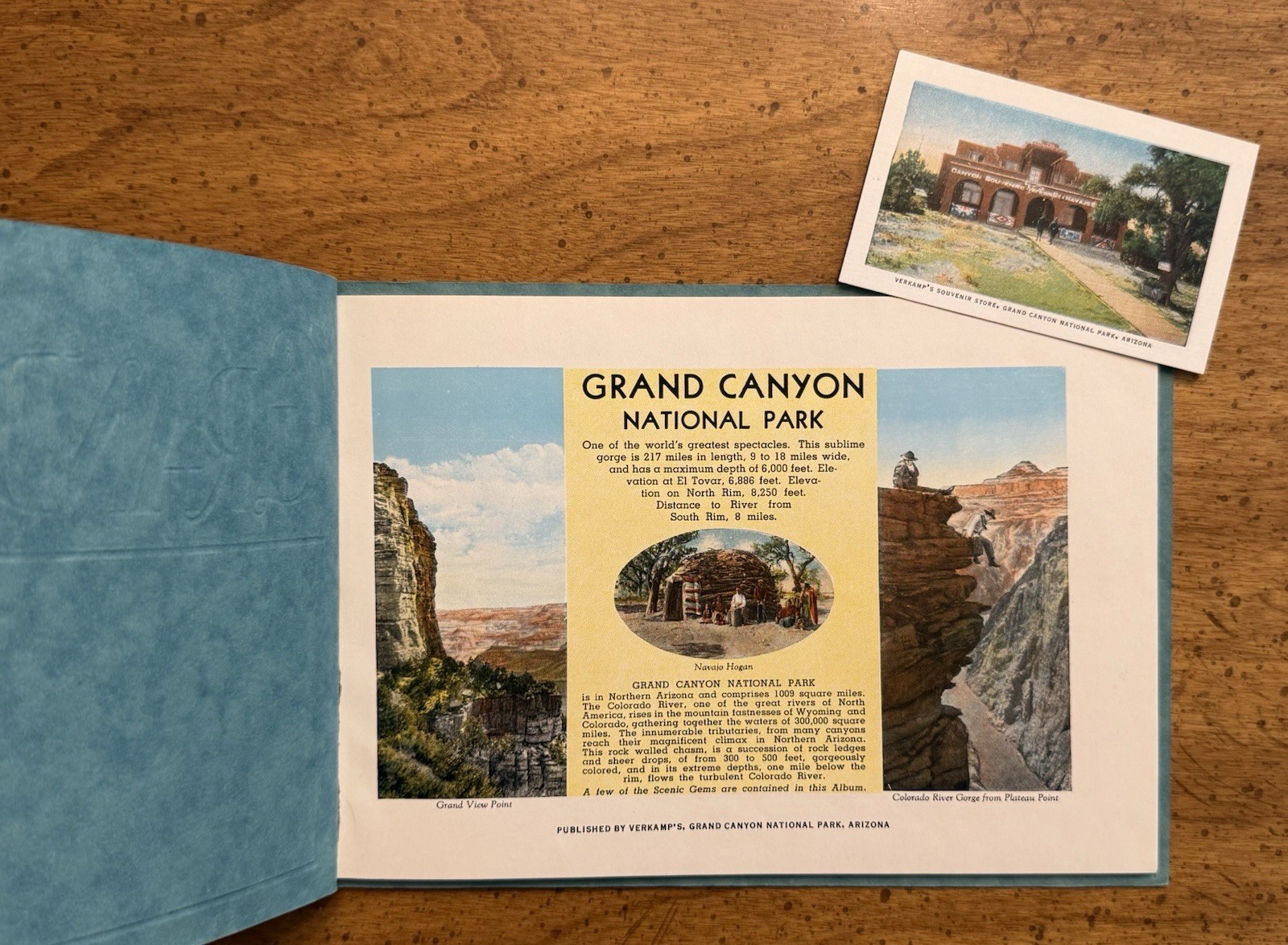 EARLY Grand Canyon National Park Arizona Photo Book Verkamp’s Original Envelope